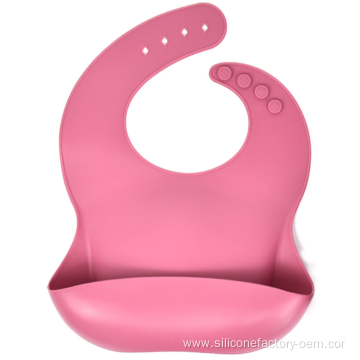 Soft Waterproof Baby Silicone Bib with Patterned Bib